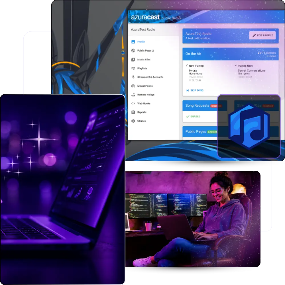 AzuraCast VPS hosting - An internet radio station on your own server